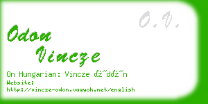 odon vincze business card